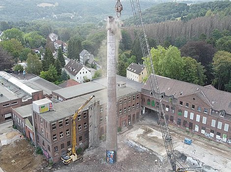 Foto: Abbau des Kamins auf Stöcken 17
