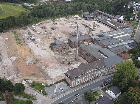 Foto: Luftbild Stöcken 17 während der Revitalisierungsmaßnahmen